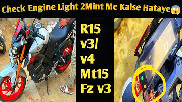 Mt15 /R15 V3 V4/ Fzs v3 Bs6 2Mint Me Engine Check Light Kaise Hataye😱⚙️⚒️ #yamaha @yamahaindia