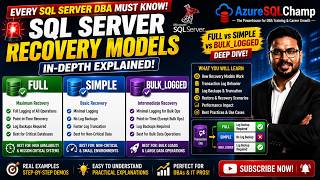 🔥SQL Server Recovery Model Internals | 🔔 FULL, SIMPLE & BULK_LOGGED Explained In-Depth⭐#sqlserver