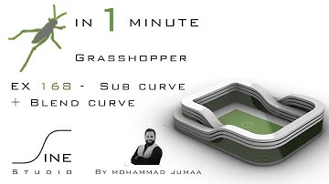 Grasshopper in 1 minute - EX 168 - Sub curve + Blend curve