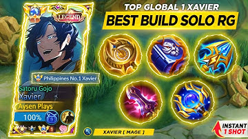 XAVIER SOLO RANKED BEST BUILD AND EMBLEM! 😱 | XAVIER TIPS & GUIDE 2023 |  MLBB