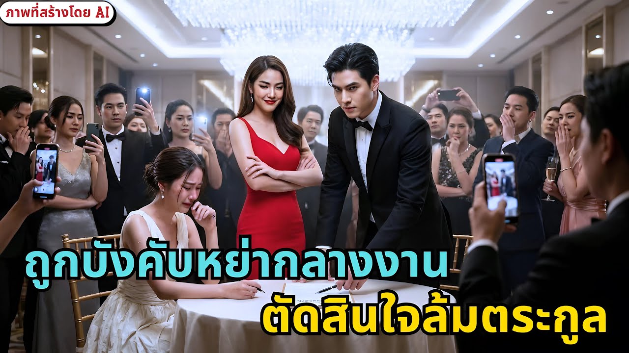 ภรรยาถูกบังคับหย่ากลางงานไฮโซ…แฟ้มอัยการโค่นล้มทั้งตระกูล!(เรื่องแต่งโดย AI)