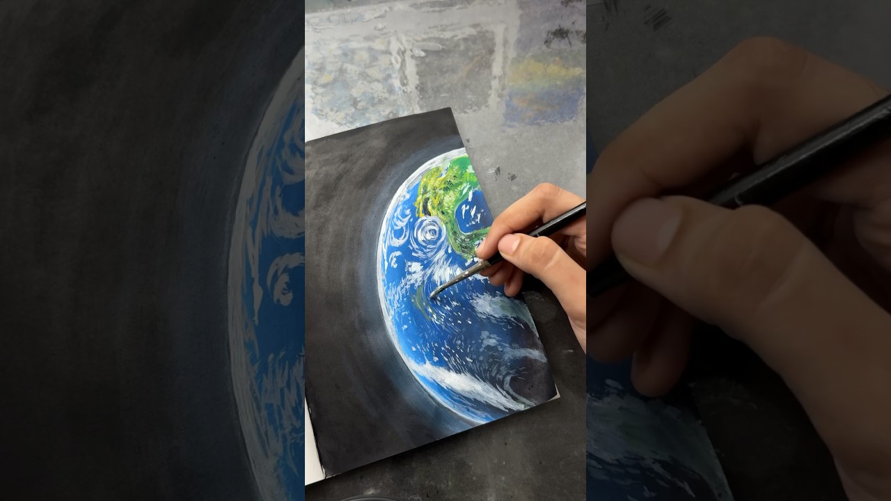 planet earth painting | Acrylic painting 