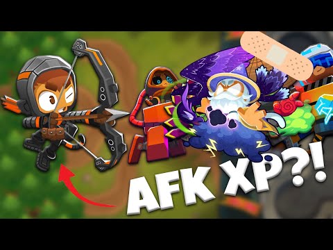 How to AFK XP Farm with the Wizard in BTD6!!