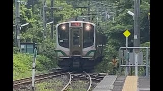 JR東日本 仙山線 仙台駅行 作並駅到着の様子（2022/07/04）