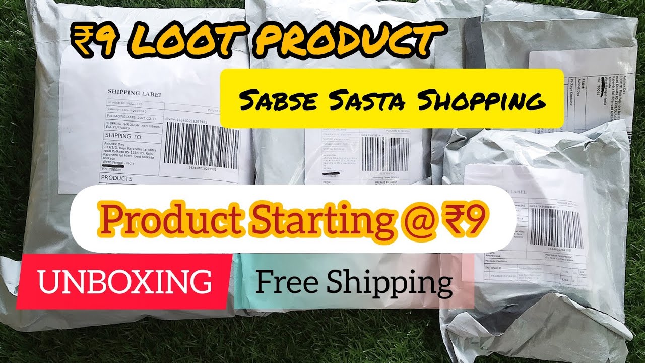 ₹9 Sasta Shopping LOOT || Product Starting @₹9 😱|| Free Shipping Loot || Unboxing & Quality Check ||
