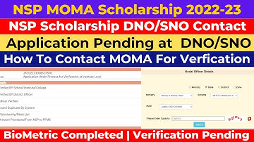 NSP Scholarship 2022-23 | How To Contact NSP Ministry Officer | DNO | SNO |  BioMetric Completed ✅