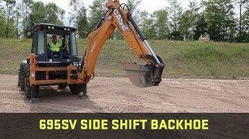 North America: The CASE side shift backhoe makes digging square and rectangular holes fast and easy