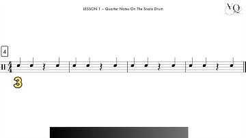 #lesson | Beginner Snare Drum Lesson 1: Mastering Quarter Notes 🥁🎵 | VillyQuarterNote Drum Tutorials