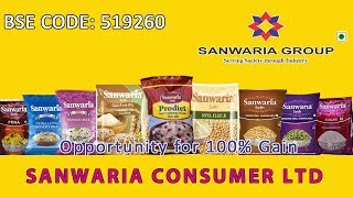 Opportunity For 100pc Gains  Sanwaria Consumer Ltd Bse Code  519260   Share Guru Weekly
