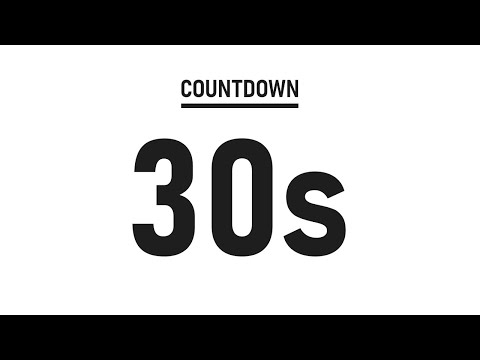 30 SECOND TIMER | Countdown, No Music, End Beeps, White Background