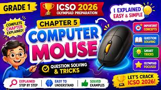 Grade 1 Computer Mouse 🖱️ | ICSO 2026 Chapter 5 | Questions & Easy Tricks