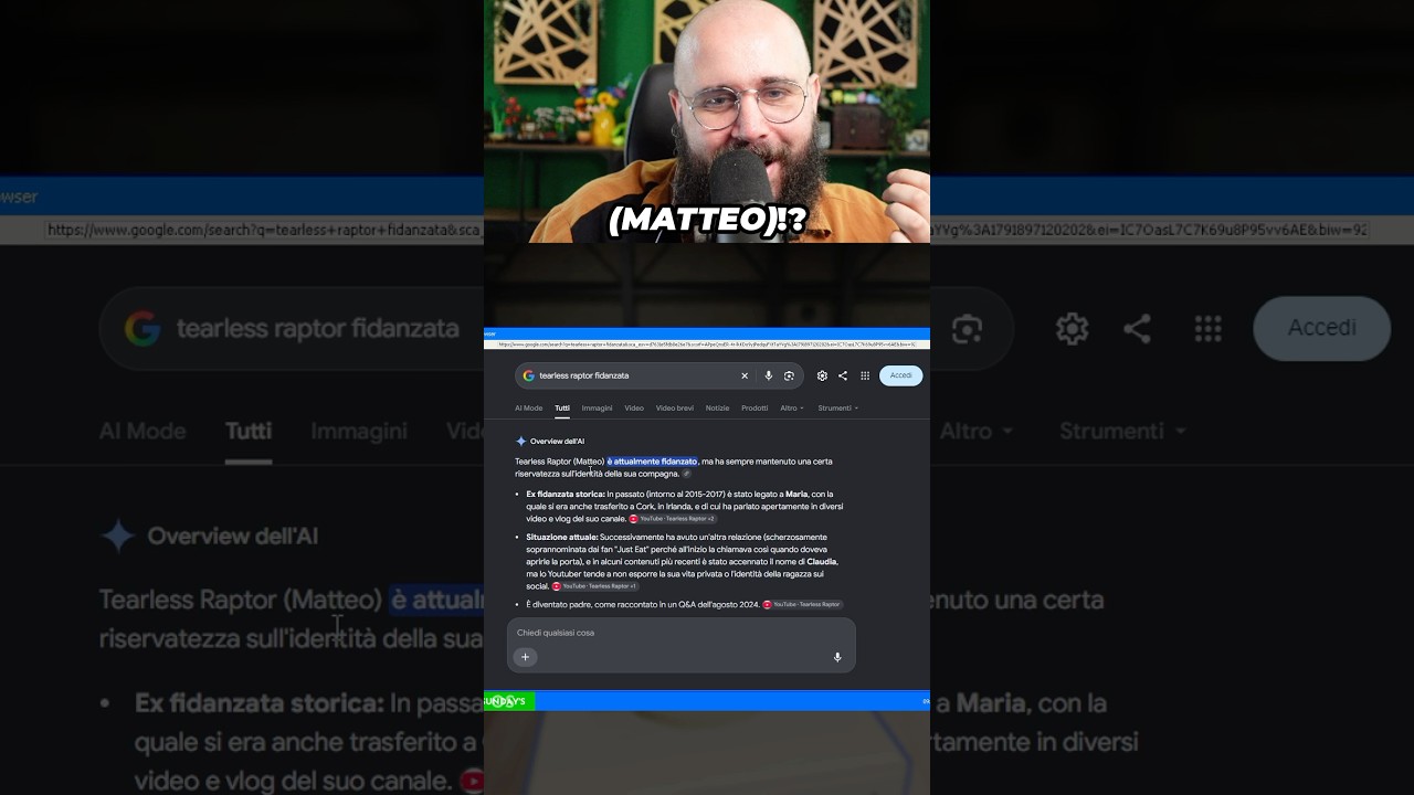 Tearless cerca sé stesso su Google…