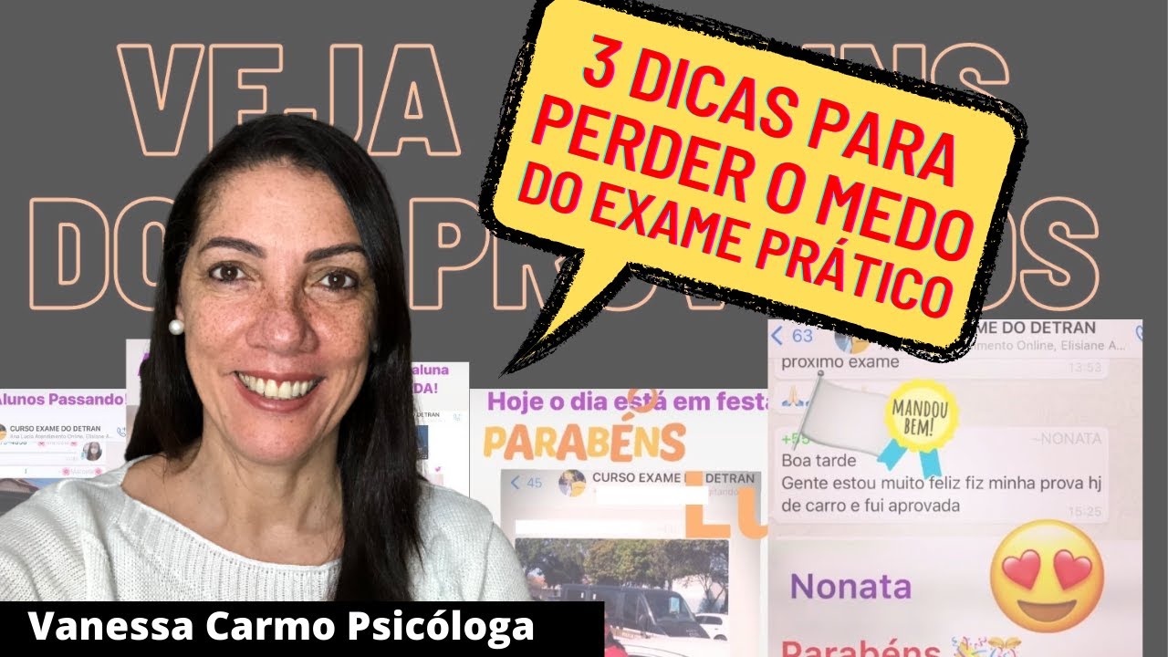 3 Dicas Para Eliminar o Medo da Prova do Detran - Vanessa Carmo ...