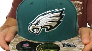 Eagles '2014 SALUTE-TO-SERVICE' Green-Desert Fitted Hat by New Era