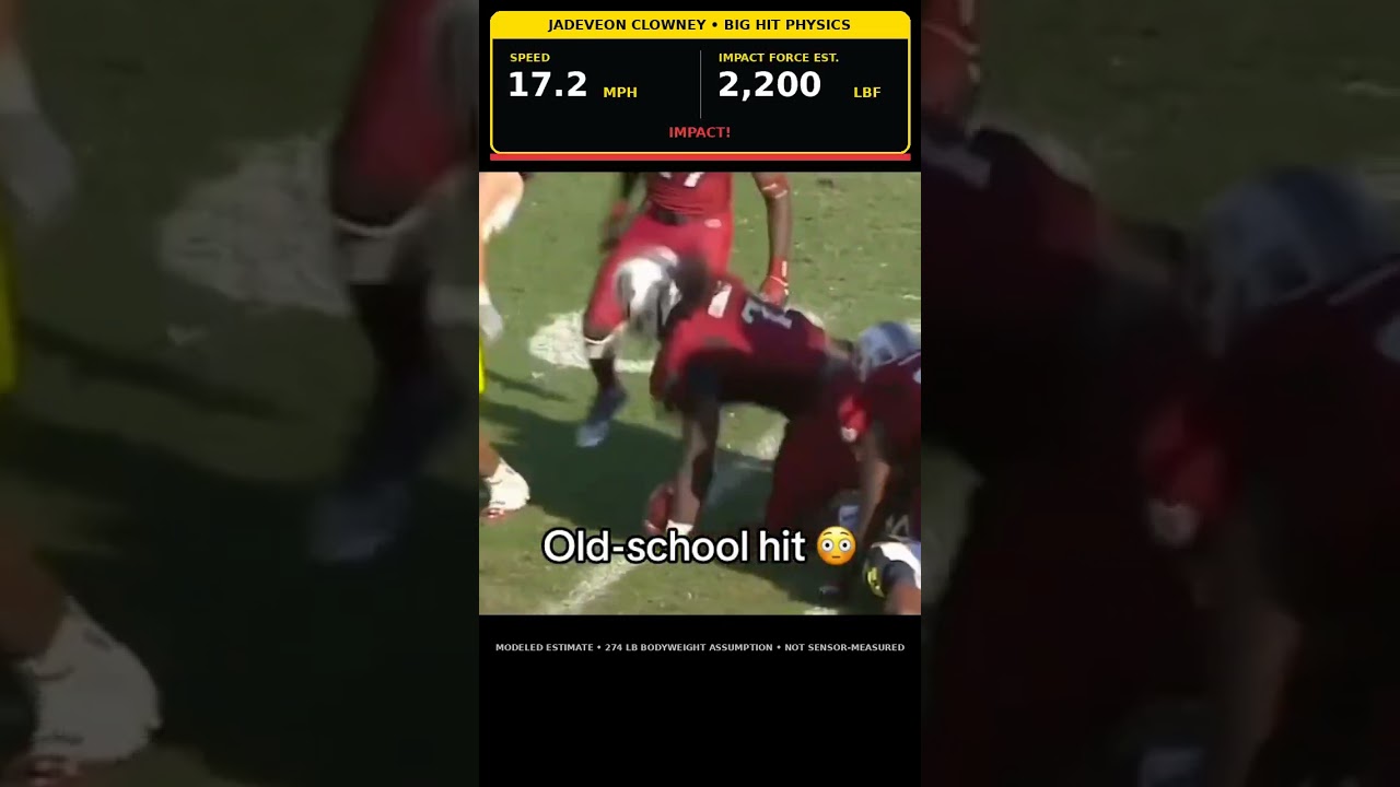 Jadeveon Clowney’s LEGENDARY Hit Was 2,200 LBS of FORCE 😳💥