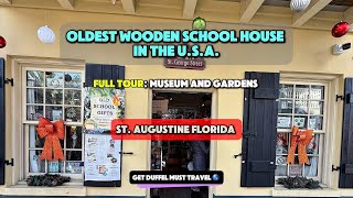 St. Augustine Florida’s Oldest Wooden School House | Full Museum & Garden Tour USA