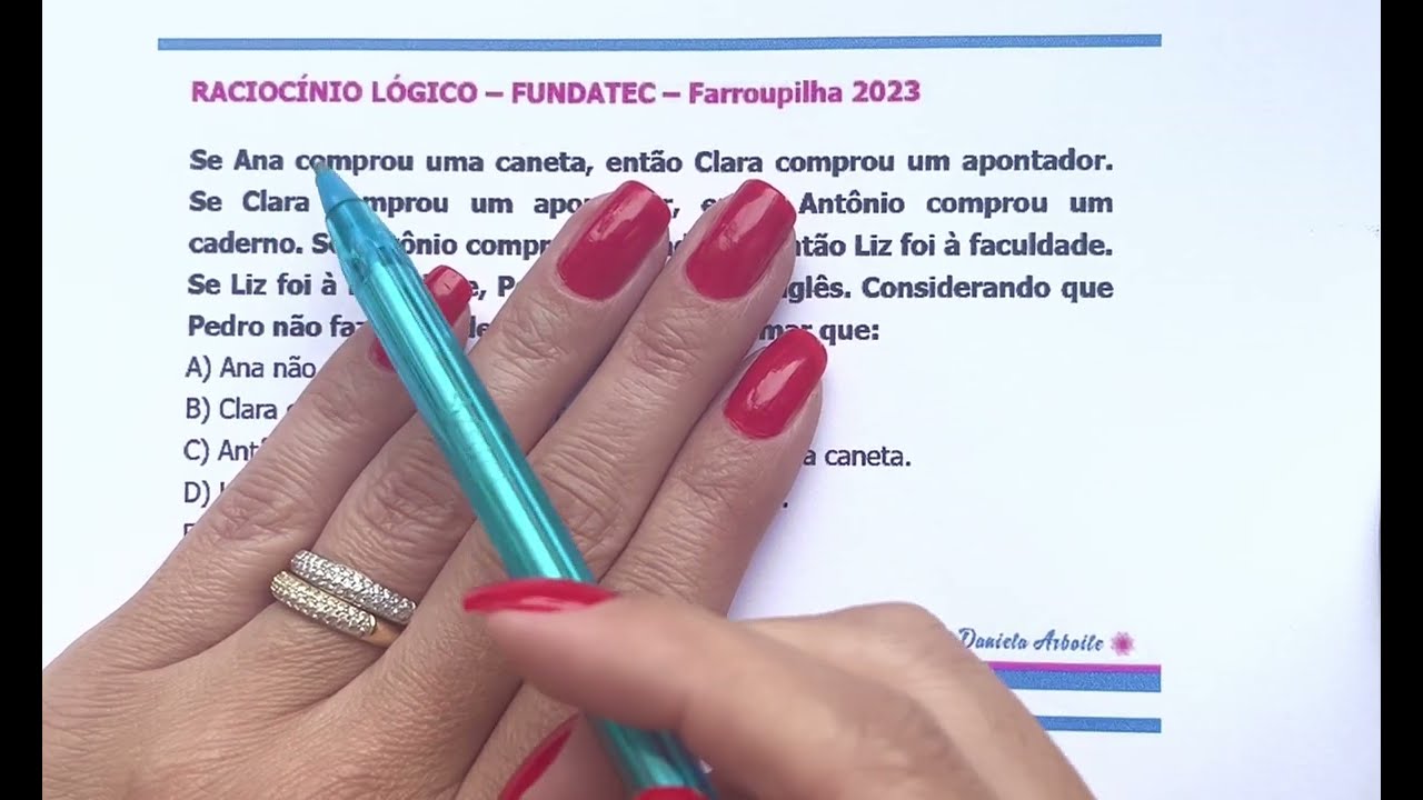 FUNDATEC - Raciocínio Lógico - Farroupilha 2023