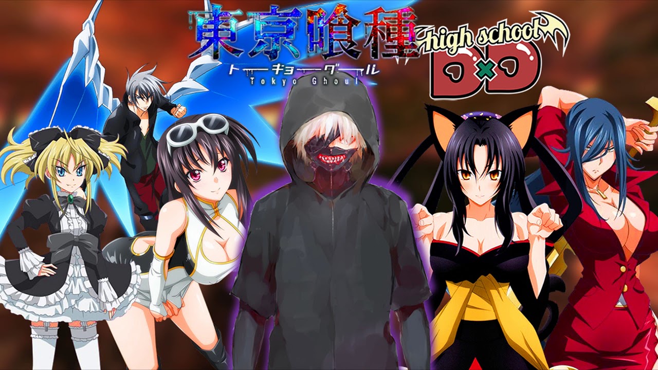 que hubiera pasado si kaneki caia en el mundo de high school dxd