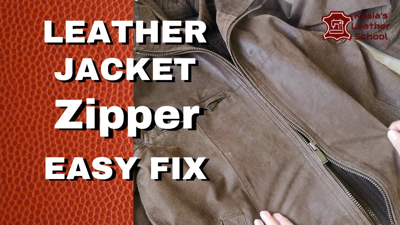 How to fix a zipper that separates in leather Jacket. 