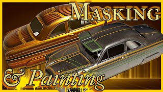 Custom Painting the AMT 49 Ford. Model Car Building.  Paint Patterns