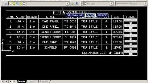 How to link / insert a table cell to AutoCAD fields.