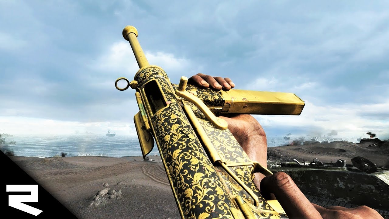 M3 GREASE GUN, GOLD BATTLEFIELD 5 YouTube