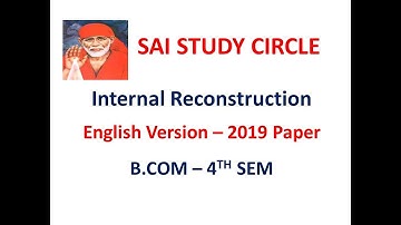 #1 Internal Reconstruction