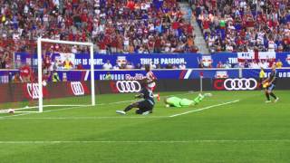 GOAL: Bradley Wright-Phillips taps in the opener thanks to Lawrence's crosss