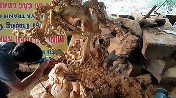 Điêu khắc tượng gỗ // em mới học 3 hôm thầy đã cho đánh vảy