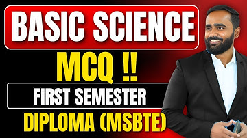 BASIC SCIENCE|MCQ|DIPLOMA|MSBTE|FIRST SEMESTER|PRADEEP GIRI SIR