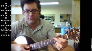 Video thumbnail of "How to play "Stuck On You" by Elvis on acoustic guitar"