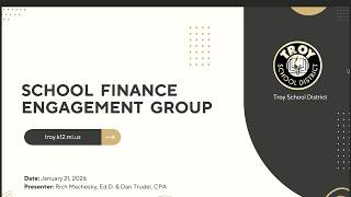 TSD Finances Overview 2026 - School Finance Engagement Group Presentation #1