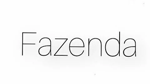 Como escrever o nome Fazenda?
