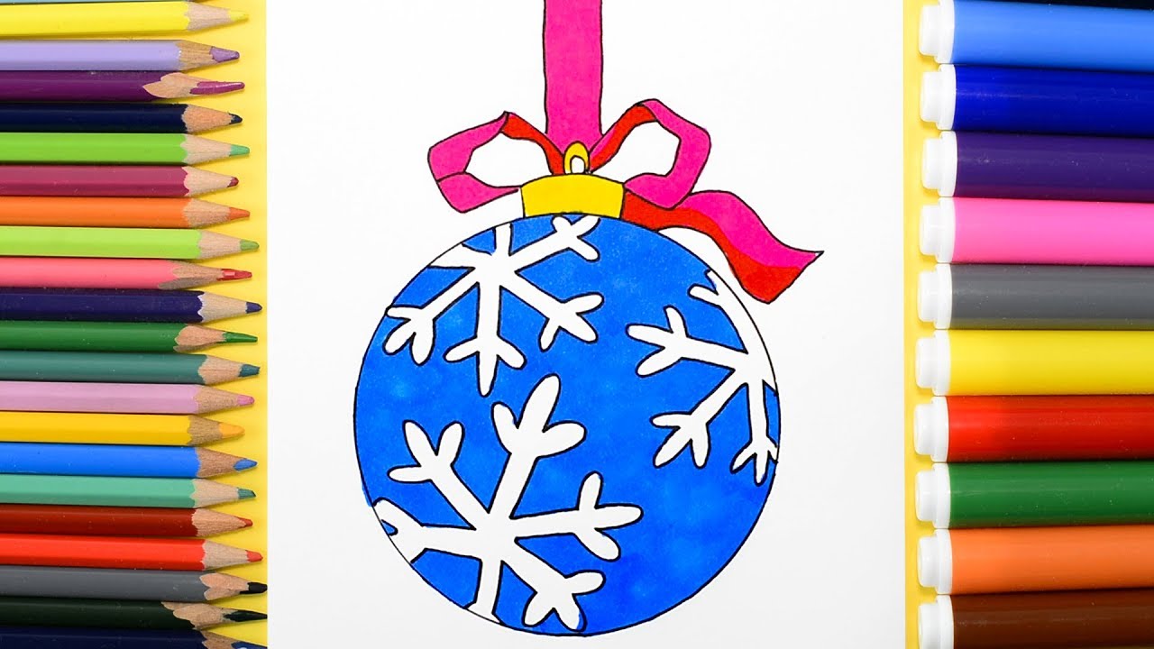 How to Draw Christmas Ornament. Drawing Christmas Ball Easy - YouTube