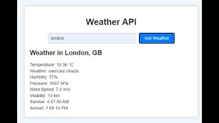 Simple Weather API wrapper Profile