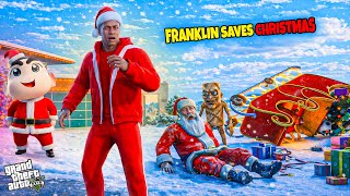 Franklin & Shinchan Must Save Christmas 🎄 Santa Crashed 😱 | GTA 5 Malayalam