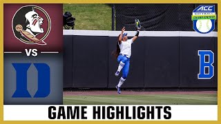Florida State vs. Duke Game Highlights | 2024 ACC Softball Championship (Finals)
