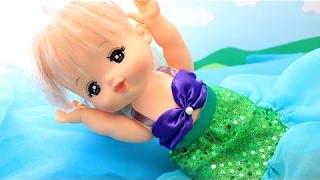 メルちゃんが人魚になっちゃった!!❤️ネネちゃん れなちゃん 夢 おねしょ アリエル おもしろい 楽しい おもちゃ アニメハウス♡animehouse