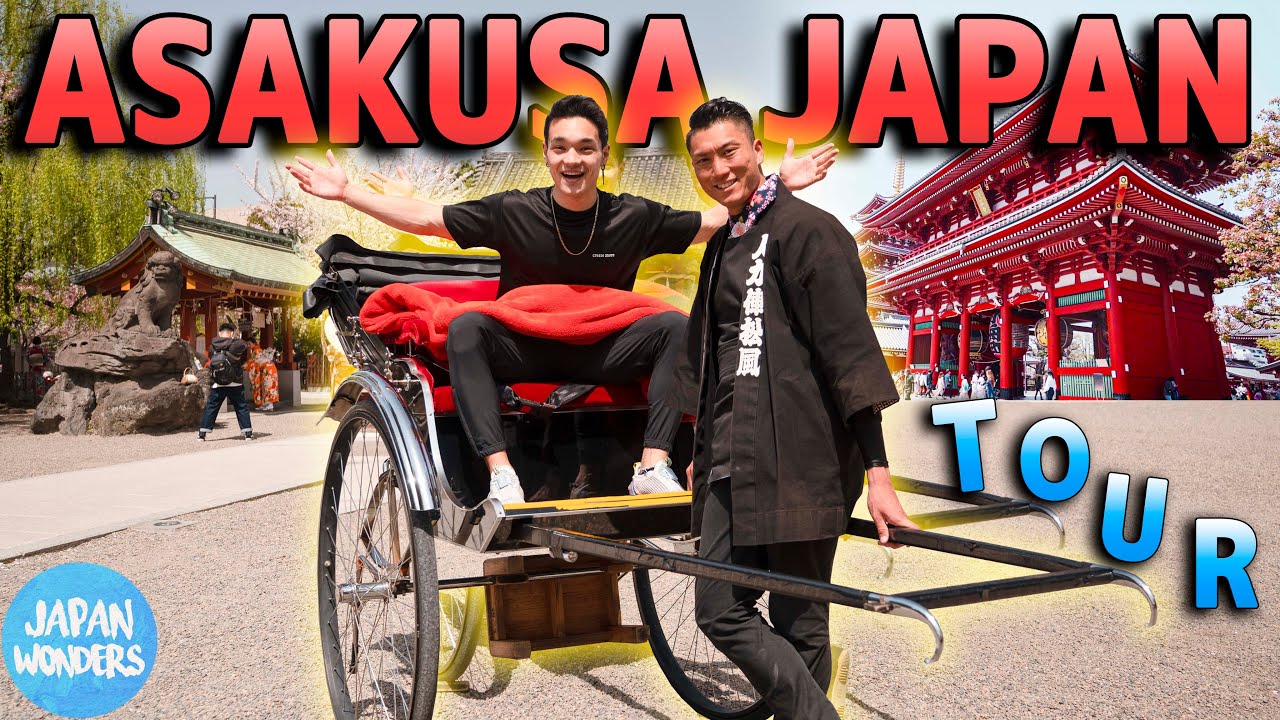 TEMPLES and CHERRY BLOSSOMS WHILE CRUISING in TOKYO JAPAN!! // ASAKUSA TOUR