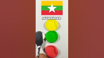 What color do mixed flags make ? part 3 #satisfying #relaxing #colors #colormixing #oddlysatisfying