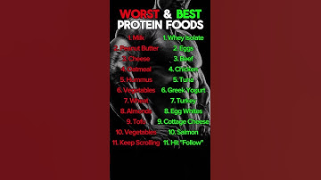 Worst & Best Protein Foods To Gain Muscle! Follow @lars.langen for more muscle-gain tips!