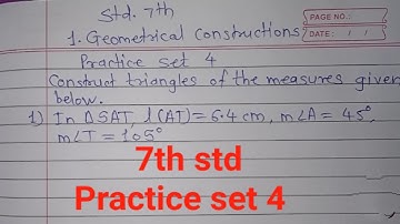 7th std practice set 4 geometrical constructions @sjtuitionclasses8229