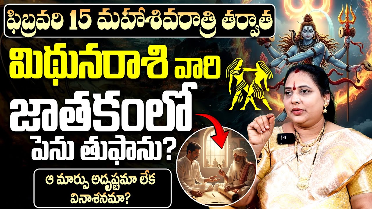 మిథున రాశి జాతకం: అదృష్టమా? వినాశనమా?|Maha Shivaratri on Mithuna Rasi (Gemini) in february 2026