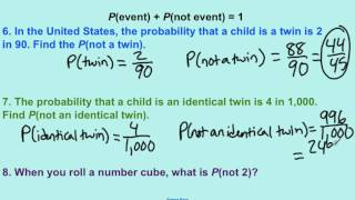 Probability Video (Pre-Algebra 6.4)