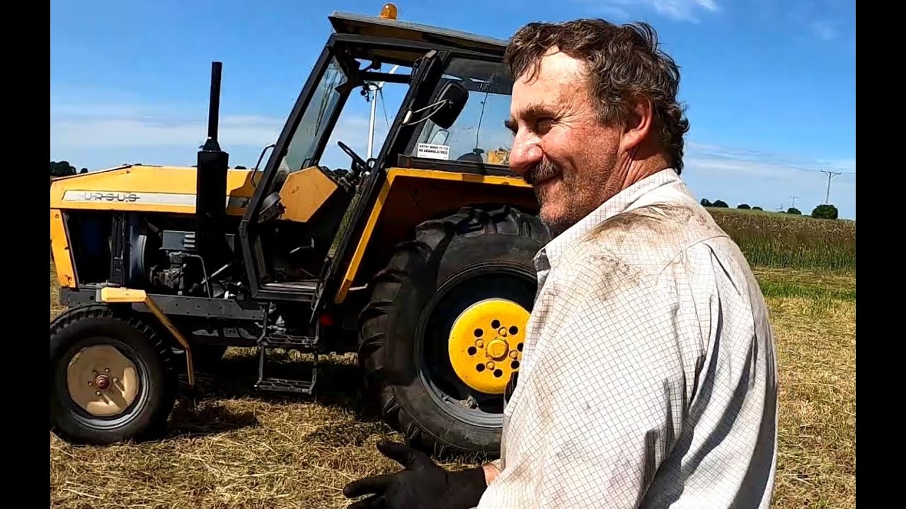 Sianokosy Ursusem z serii ciężkiej i kosiarka rotacyjna FAMAROL