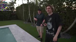 xQc shows his backyard on stream