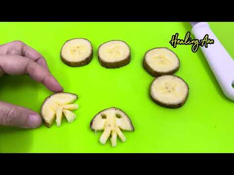 🍌BANANA JELLYFISH DESIGN #satisfying #trending #fruit #art