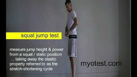 Squat / Static Jump measured using the Myotest