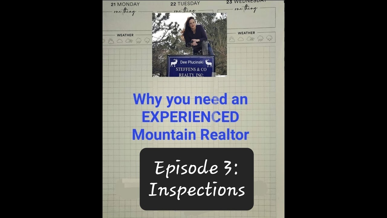 Why you need an EXPERIENCED Mountain Realtor. Episode 3, Inspections