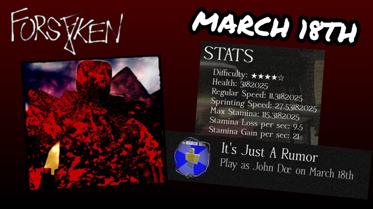 PLAYING JOHN DOE ON MARCH 18TH | Roblox Forsaken